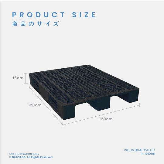 (BLACK) INDUSTRIAL PLASTIC PALLET (P-1212)
