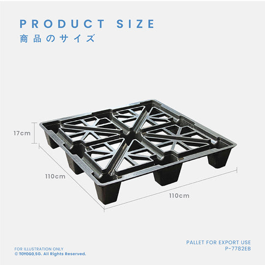 PALLET FOR EXPORT USE (BLACK/GREEN) (P-7782)